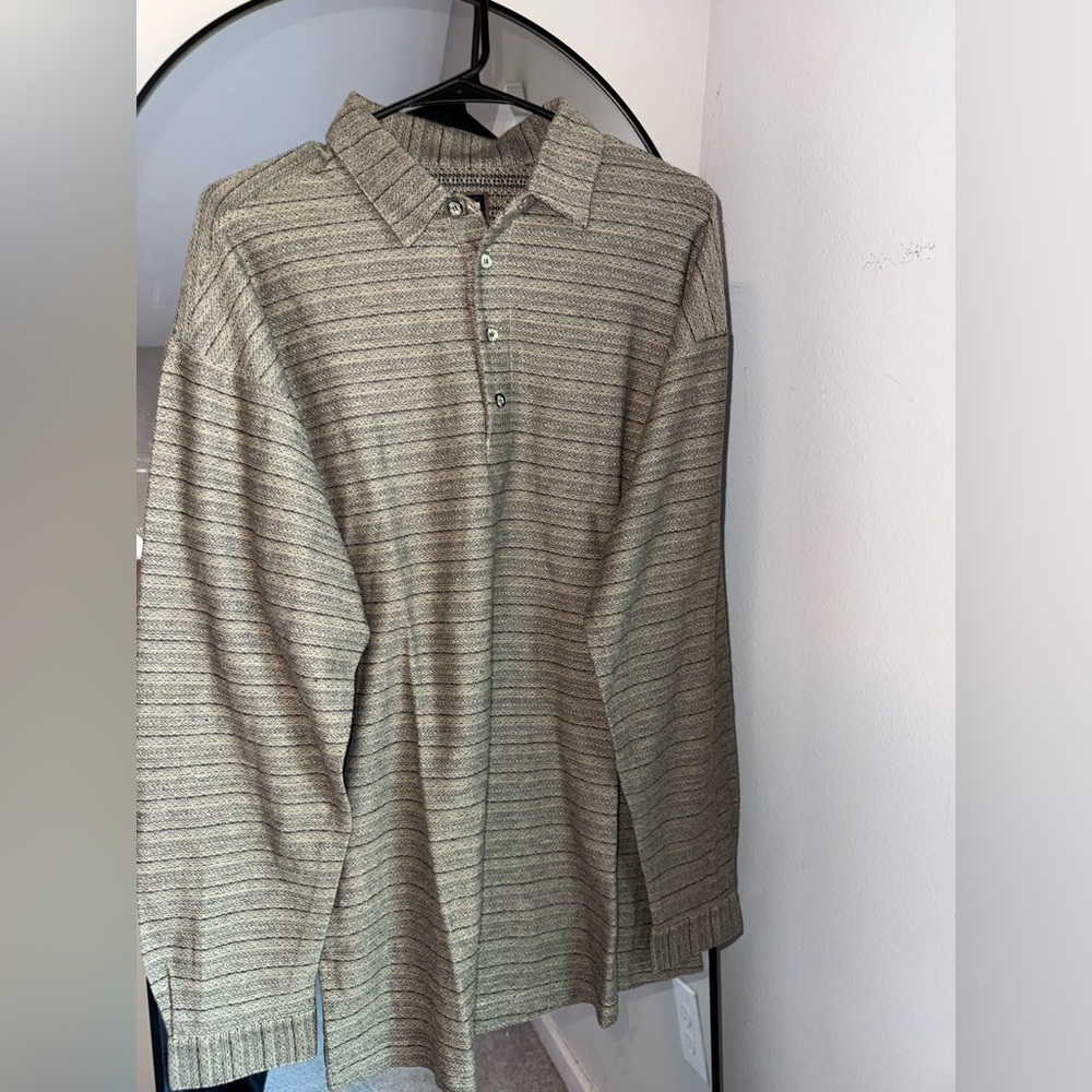 Bachrach vintage Long Sleeve Polo size Medium